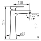 ALGEO-SQUARE-BLACKCHROME-armatura-za-umivalnik-visoka-krom-black-crna-1