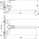 BRADO-armatura-za-umivalnik-kopalno-kad-350-mm-krom-2