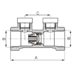 Nadzorni protipovratni ventil G1/2" EA-tipa ventil proti onesnaževanju (izdelek v posamezni embalaži z EAN kodo)