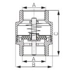 Nepovratni ventil 1/2" z medeninastim zapornim elementom (pakirano z EAN kodo)