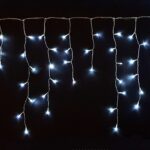 Novoletne lučke ledene sveče 200 LED, bela