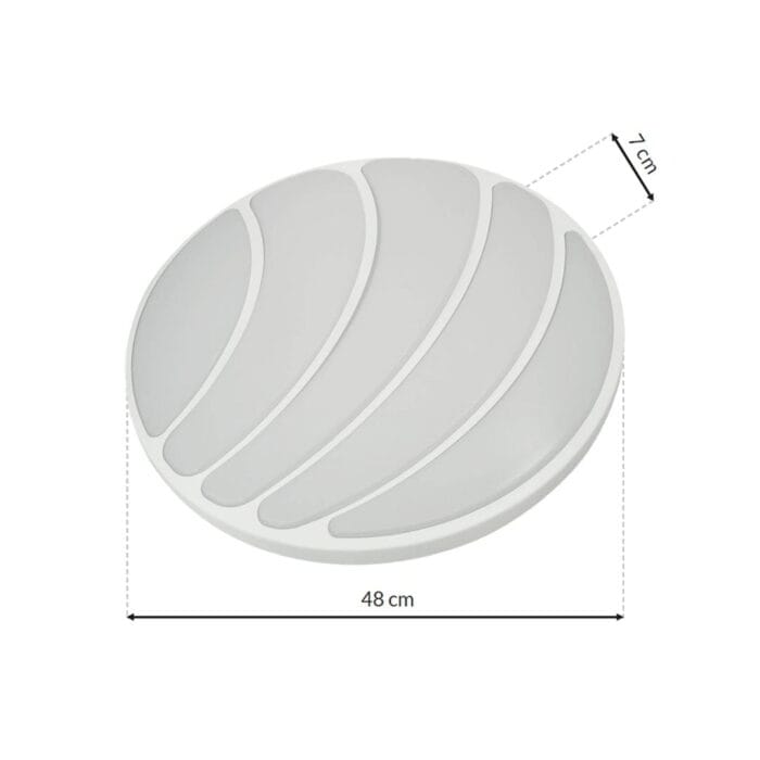 Plafonjera-SHELL-WHITE-40W-LED-O480-mm-Milagro-6