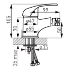 VASTO-armatura-za-bide-krom-2