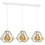 Viseča lampa 3xE27 bela/zlata Milagro MLP6267