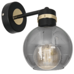 Stenska svetilka OMEGA BLACK/GOLD 1xE27 MiLAGRO