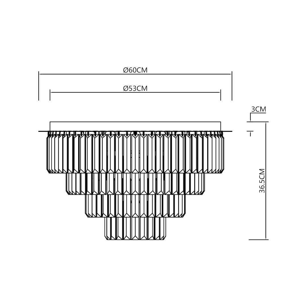Stropna svetilka Milagro MILANO, Ø 60 cm, 9 × E14 - slika 5