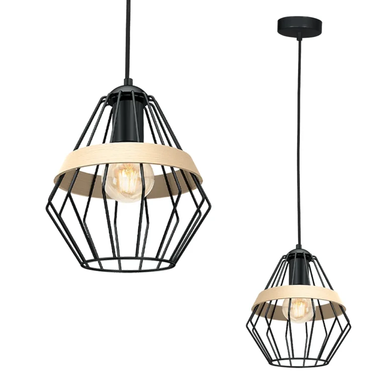 Milagro CLIFF BLACK viseča svetilka 1xE27