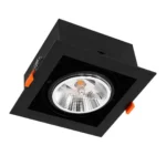 MiLAGRO PLAZA ML4740 – črna vgradna stropna svetilka 1x GU10 AR111