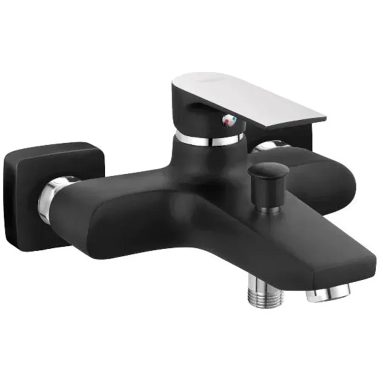 Ferro ALGEO SQUARE BLACK BAQ1BLC armatura za kopalno kad, krom/črna