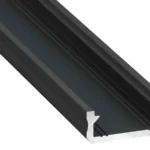 Aluminijasti profil tip D, črn, 1 m Eko-Light EKPR6398