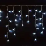 Novoletne lučke ledene sveče 200 LED, bela