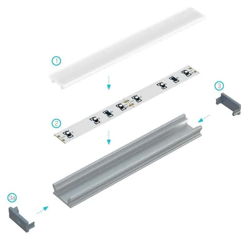 T profil za LED trak