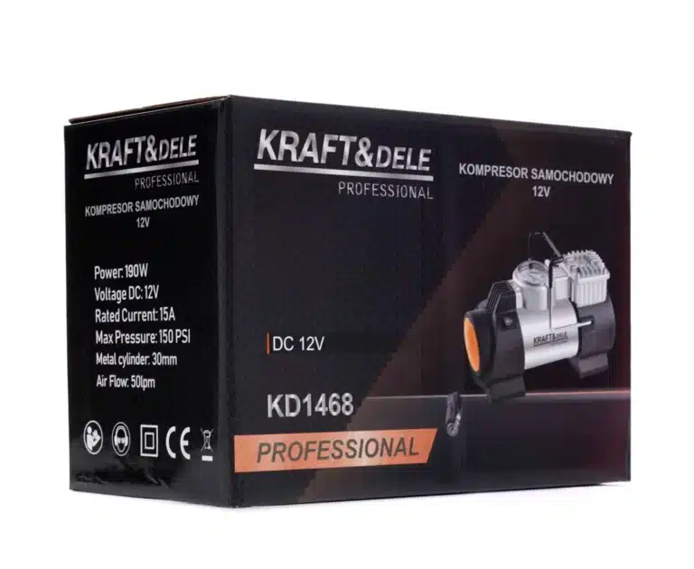 Prenosni avtokompresor 12V 190 W Kraft&Dele KD1468