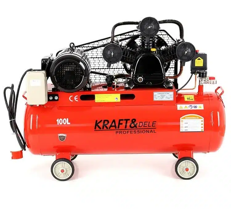Oljni kompresor 100 L s tremi bati in 400 V Kraft&Dele KD405