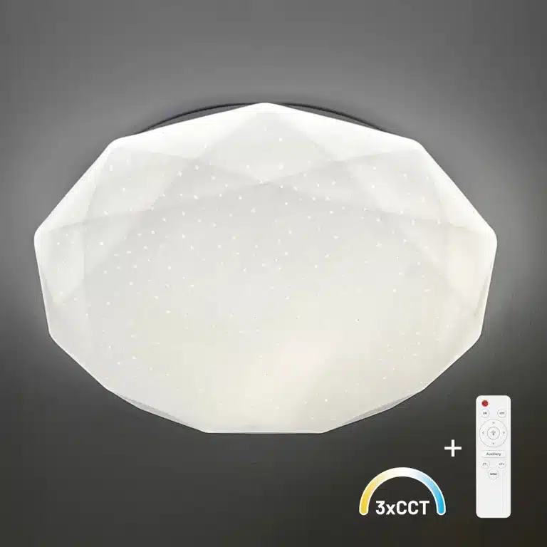 Milagro HEX stropna LED svetilka 72 W Ø500 z daljinskim upravljalnikom