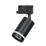 Črno tirno svetilo Milagro Pipe Ring, 1 × GU10, 3-obodno