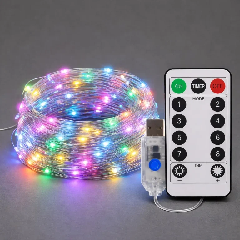 Eko-Light Mery večbarvna LED svetlobna zavesa, 300 LED, USB