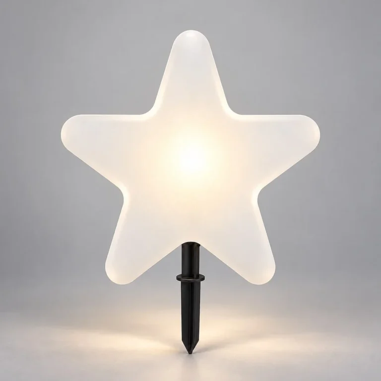 Eko-Light STAR EKO0266 – vrtna svetilka v obliki zvezde, 30 cm, 1x E27, IP44, bela