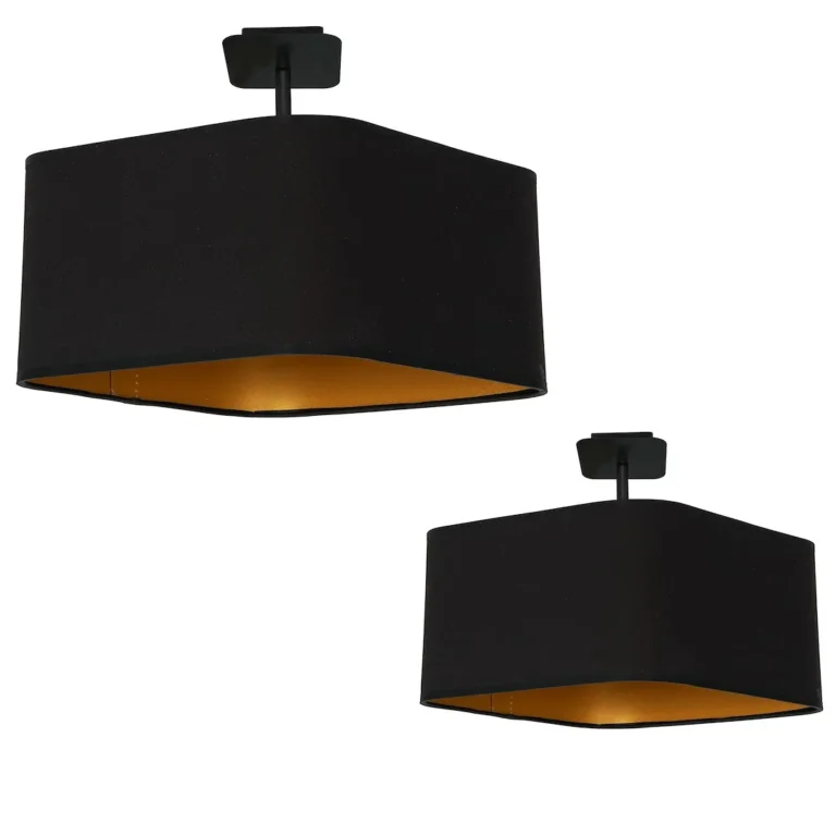 Stropna svetilka NAPOLI BLACK/GOLD 1xE27 MiLAGRO