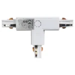 Beli 3-obodni spojnik za sistem tirne razsvetljave Track Light Milagro T DL