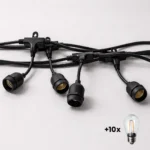 Eko-Light svetlobna veriga 10 m z 10 filamentnimi žarnicami