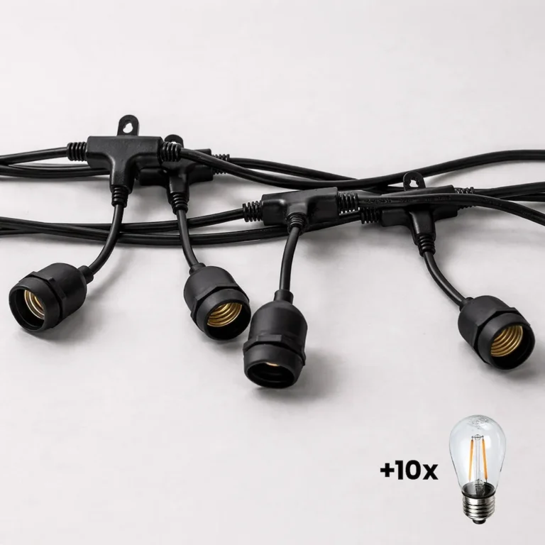 Eko-Light svetlobna veriga 10 m z 10 filamentnimi žarnicami