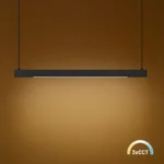 Milagro Linea viseča svetilka, črna, 36 W LED